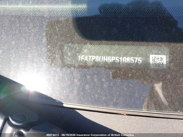 40074412 :رقم المزاد ، 1FATP8UH5P5108575 vin ، 2023 Ford Mustang مزاد بيع