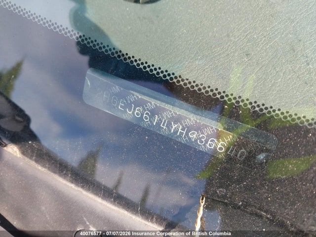 2000 Honda Civic მანქანა იყიდება აუქციონზე, vin: 2HGEJ6614YH936640, აუქციონის ნომერი: 40076577