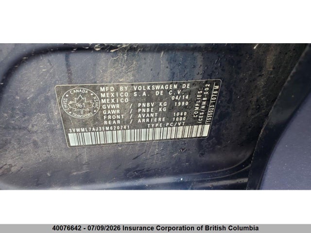 Volkswagen Golf 2014 3VWML7AJ3EM620741 Image 7