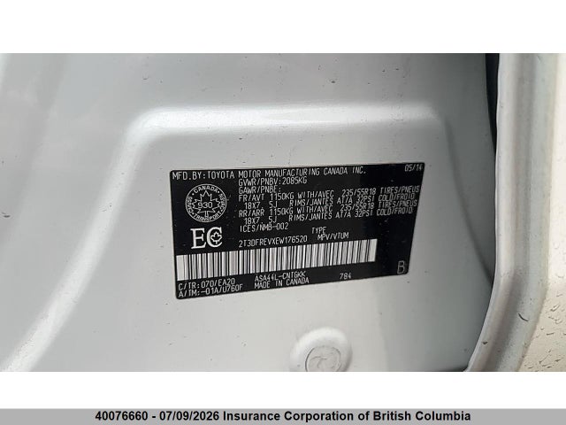 Toyota RAV4 2014 2T3DFREVXEW176520 Image 12