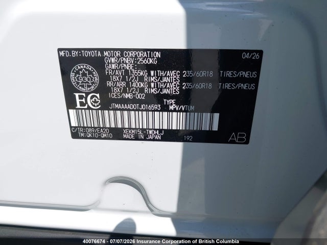 Toyota C-HR 2026 JTMAAAAD0TJ016593 Image 9