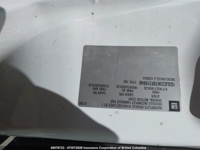 2008 Gmc Sierra C3500 მანქანა იყიდება აუქციონზე, vin: 1GDJC33K28F216849, აუქციონის ნომერი: 40076723