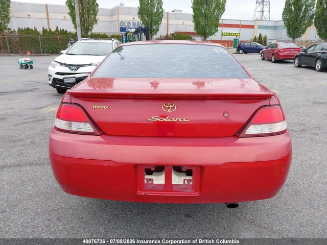 1999 Toyota Camry Solara მანქანა იყიდება აუქციონზე, vin: 2T1CF22P9XC762437, აუქციონის ნომერი: 40076726