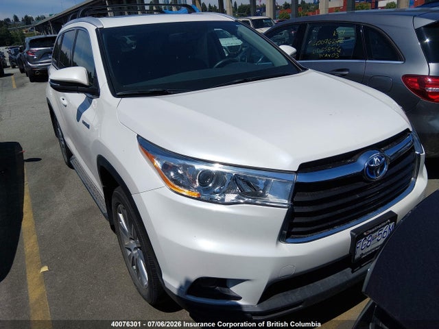 2016 Toyota Highlander Hybrid/xle მანქანა იყიდება აუქციონზე, vin: 5TDJCRFH1GS013778, აუქციონის ნომერი: 40076301
