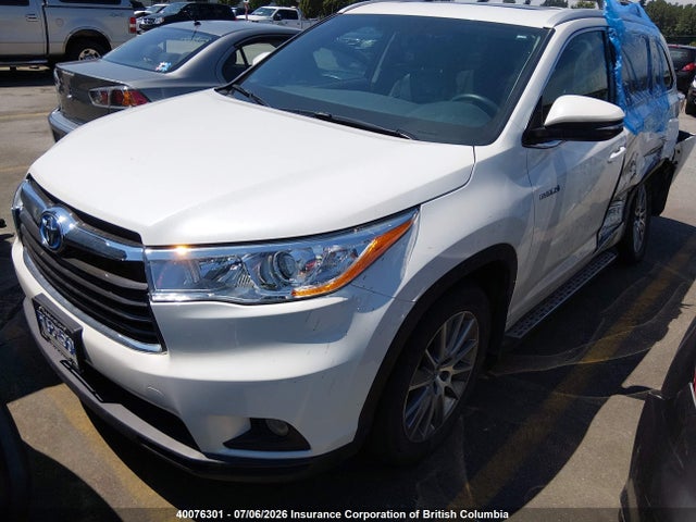 2016 Toyota Highlander Hybrid/xle მანქანა იყიდება აუქციონზე, vin: 5TDJCRFH1GS013778, აუქციონის ნომერი: 40076301