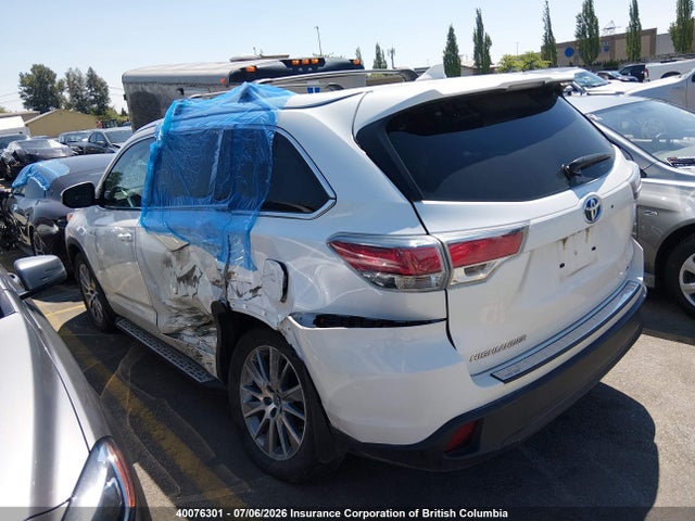 2016 Toyota Highlander Hybrid/xle მანქანა იყიდება აუქციონზე, vin: 5TDJCRFH1GS013778, აუქციონის ნომერი: 40076301