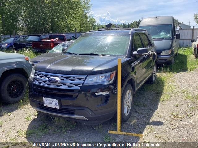 40076740 :رقم المزاد ، 1FM5K8DH2KGA97951 vin ، 2019 Ford Explorer Xlt مزاد بيع