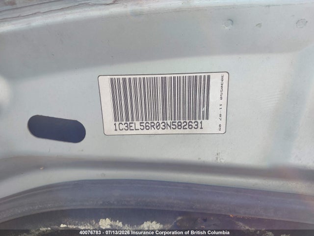 Продаж на аукціоні авто 2003 Chrysler Sebring Lxi, vin: 1C3EL56R03N582631, номер лоту: 40076783