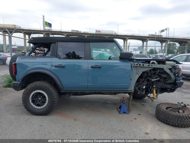 40076794 :رقم المزاد ، 1FMEE5DH7NLA84310 vin ، 2022 Ford Bronco Badlands مزاد بيع