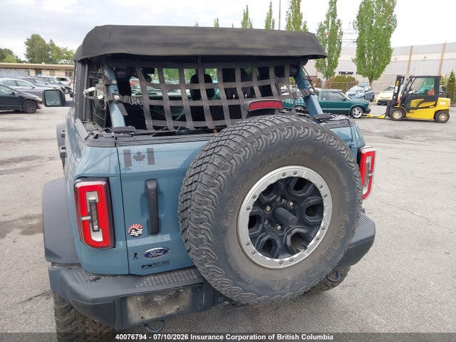 40076794 :رقم المزاد ، 1FMEE5DH7NLA84310 vin ، 2022 Ford Bronco Badlands مزاد بيع