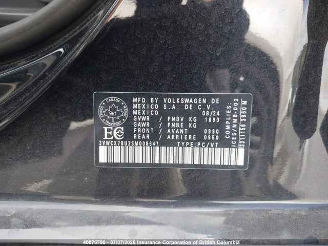 Volkswagen Jetta 2025 3VWCX7BU2SM008647 Image 9