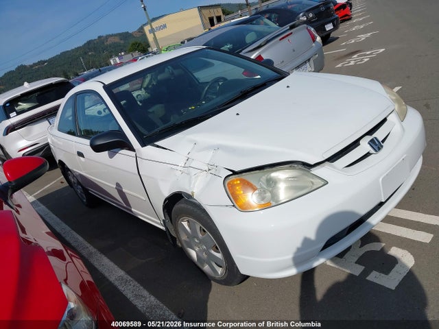 Aukcja sprzedaży 2002 Honda Civic Dx, vin: 1HGEM221X2L810783, numer aukcji: 40069589