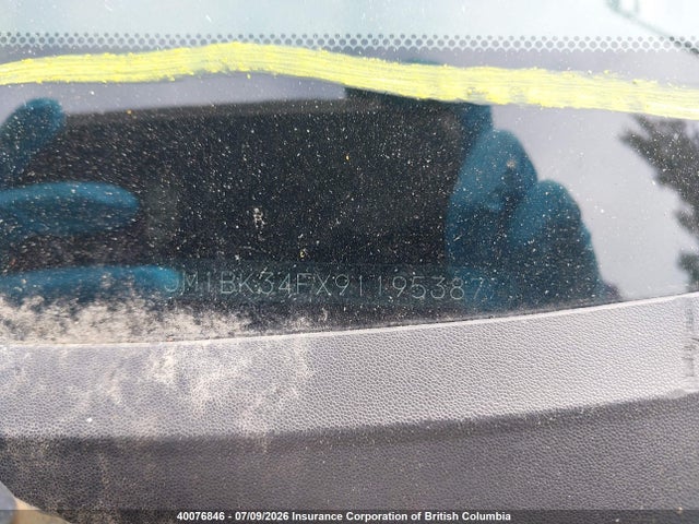 40076846 :رقم المزاد ، JM1BK34FX91195387 vin ، 2009 Mazda 3 I مزاد بيع