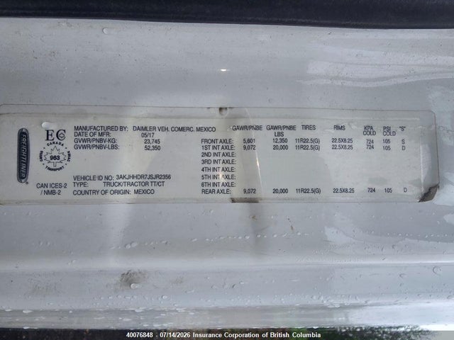 Freightliner New Cascadia 126 2018 3AKJHHDR7JSJR2356 Image 13