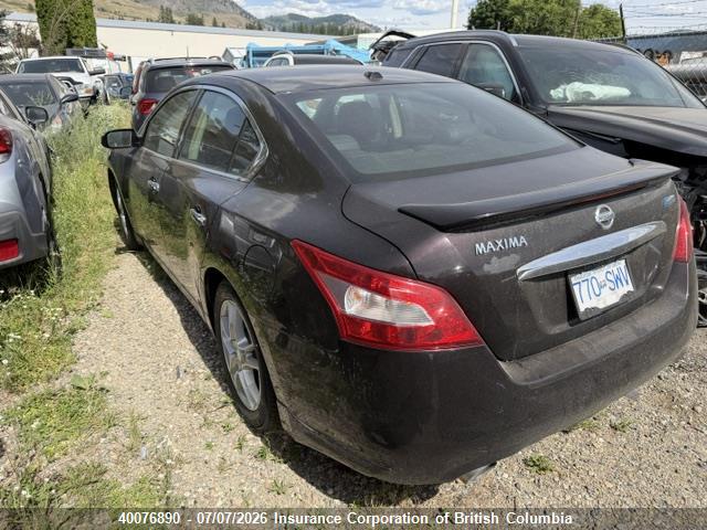 2010 Nissan Maxima S/sv მანქანა იყიდება აუქციონზე, vin: 1N4AA5AP3AC805829, აუქციონის ნომერი: 40076890