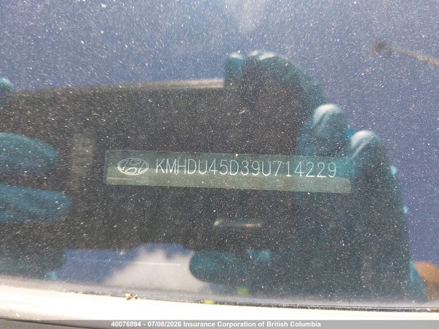 Aukcja sprzedaży 2009 Hyundai Elantra Gl/l, vin: KMHDU45D39U714229, numer aukcji: 40076894