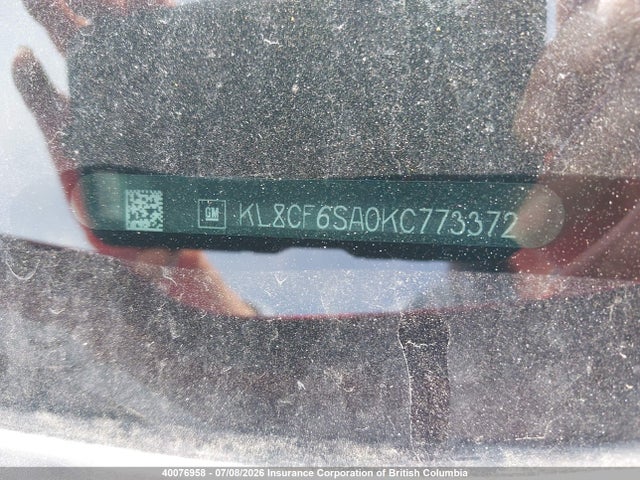 Продажа на аукционе авто 2019 Chevrolet Spark, vin: KL8CF6SA0KC773372, номер лота: 40076958