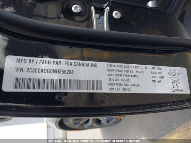 2C3CCADG0NH265204 Chrysler 300