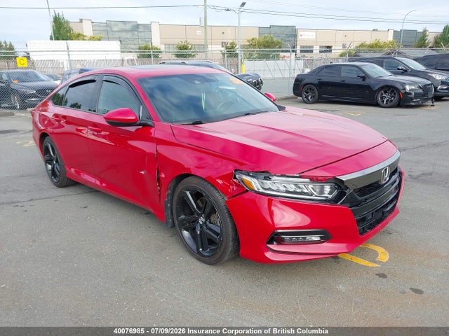 2018 Honda Accord Sport მანქანა იყიდება აუქციონზე, vin: 1HGCV1E35JA805755, აუქციონის ნომერი: 40076985