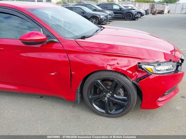 2018 Honda Accord Sport მანქანა იყიდება აუქციონზე, vin: 1HGCV1E35JA805755, აუქციონის ნომერი: 40076985
