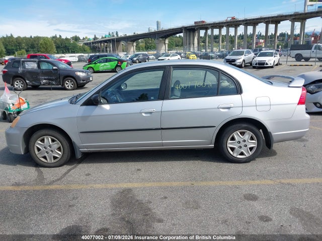 2003 Honda Civic მანქანა იყიდება აუქციონზე, vin: 2HGES16423H941967, აუქციონის ნომერი: 40077002