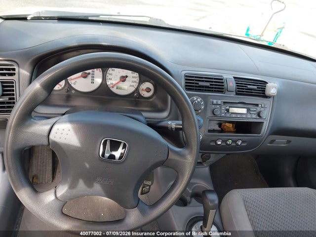 2003 Honda Civic მანქანა იყიდება აუქციონზე, vin: 2HGES16423H941967, აუქციონის ნომერი: 40077002