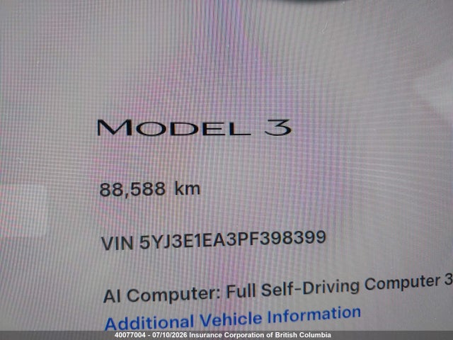 Tesla MODEL 3 2023 5YJ3E1EA3PF398399 Image 16