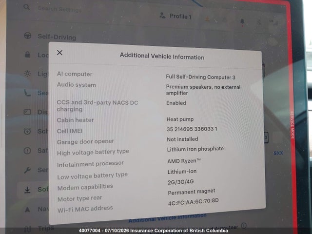 Tesla MODEL 3 2023 5YJ3E1EA3PF398399 Image 7