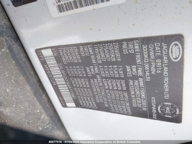 SALWR2KF9GA111687 Land Rover Range Rover Sport Hse