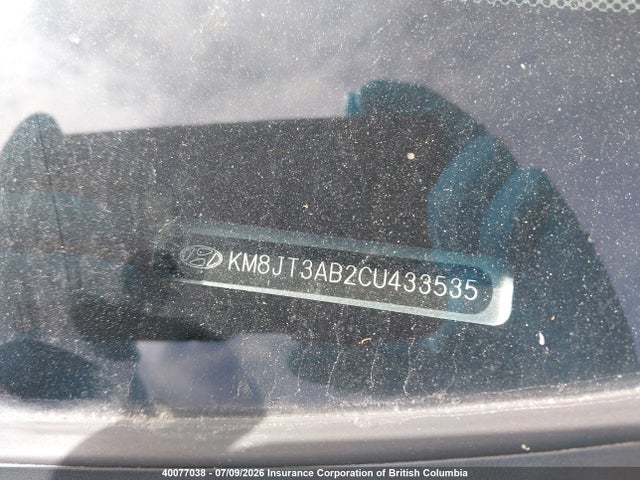 40077038 :رقم المزاد ، KM8JT3AB2CU433535 vin ، 2012 Hyundai Tucson L مزاد بيع