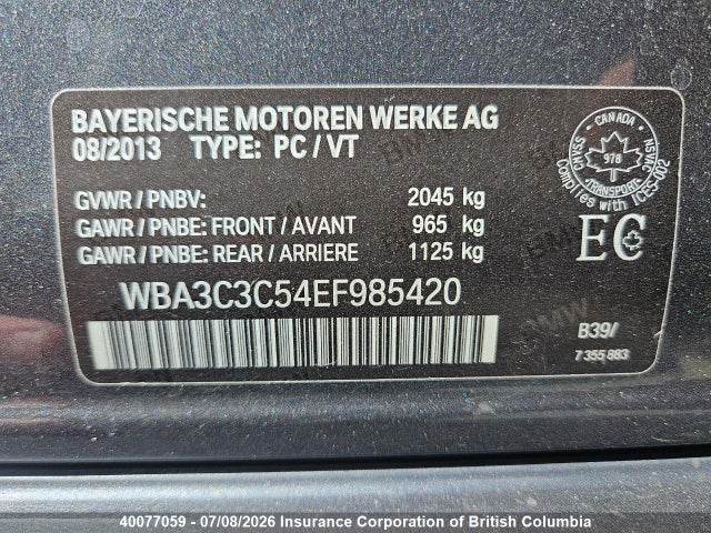 WBA3C3C54EF985420 BMW 320i