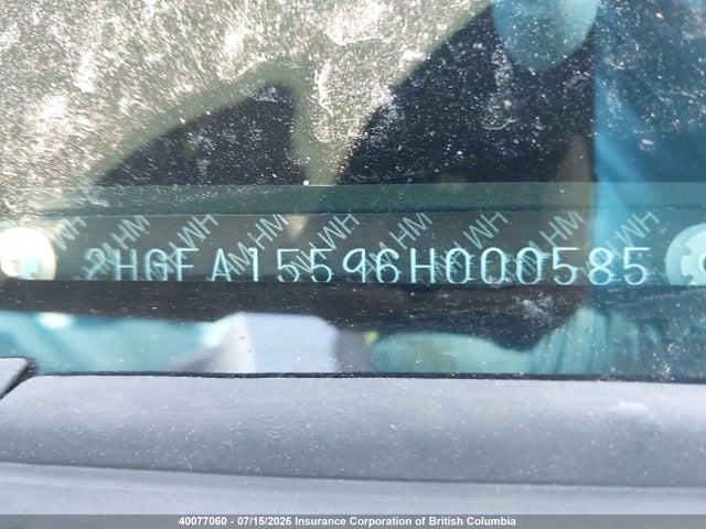 Продаж на аукціоні авто 2006 Honda Civic, vin: 2HGFA15596H000585, номер лоту: 40077060