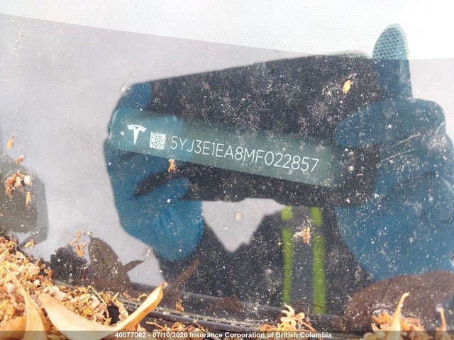 Aukcja sprzedaży 2021 Tesla Model 3, vin: 5YJ3E1EA8MF022857, numer aukcji: 40077062