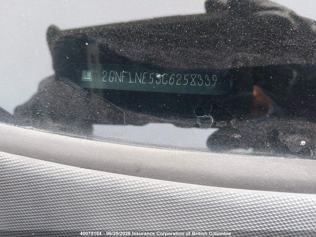40075184 :رقم المزاد ، 2GNFLNE53C6258339 vin ، 2012 Chevrolet Equinox Lt مزاد بيع