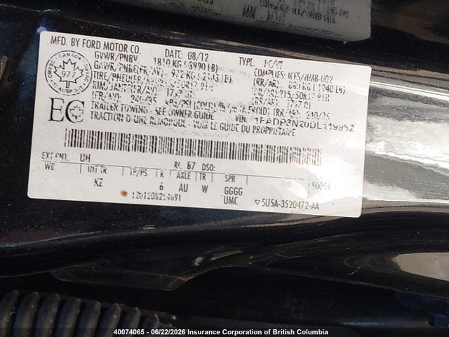 Aukcja sprzedaży 2013 Ford Focus Titanium, vin: 1FADP3N20DL119962, numer aukcji: 40074065