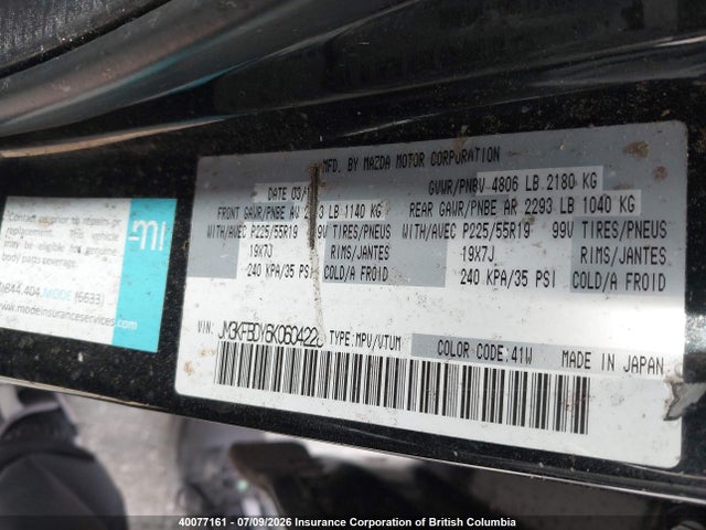 Mazda CX-5 2019 JM3KFBDY6K0604228 Image 9
