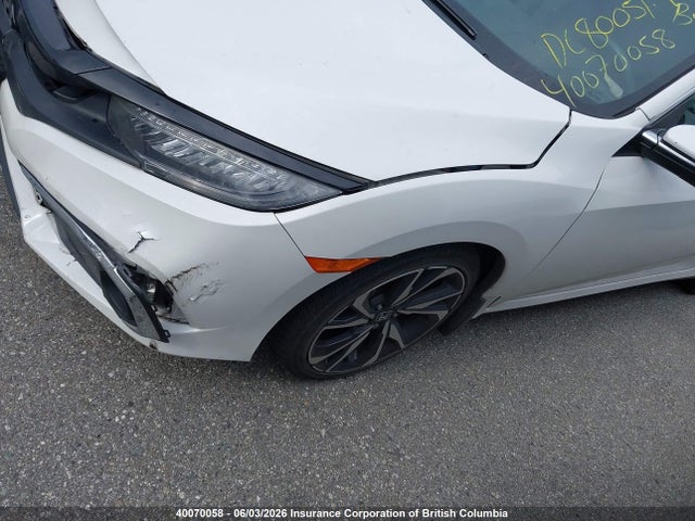 2019 Honda Civic Touring მანქანა იყიდება აუქციონზე, vin: 2HGFC1F96KH106823, აუქციონის ნომერი: 40070058