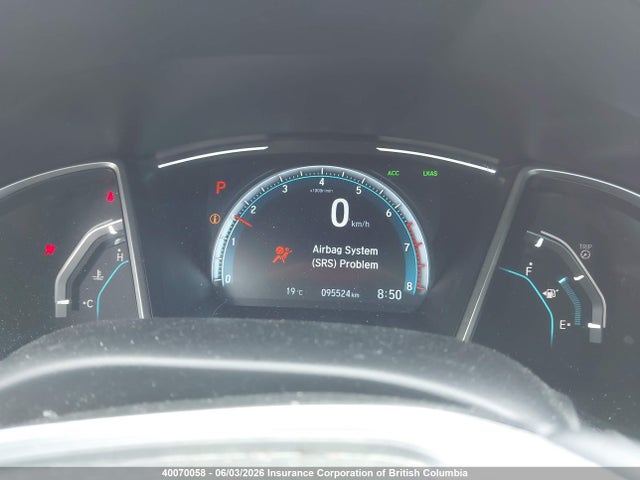 2019 Honda Civic Touring მანქანა იყიდება აუქციონზე, vin: 2HGFC1F96KH106823, აუქციონის ნომერი: 40070058