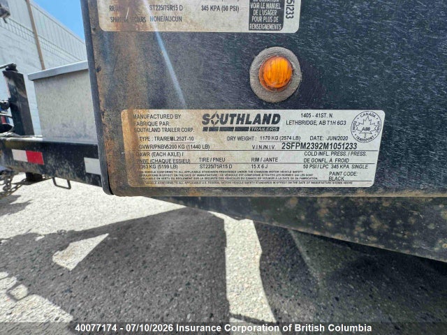 Southland Dump Trailer 2021 2SFPM2392M1051233 Image 10