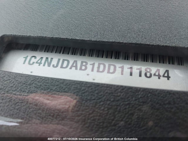 40077212 :رقم المزاد ، 1C4NJDAB1DD111844 vin ، 2013 Jeep Compass مزاد بيع