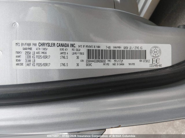 40075851 :رقم المزاد ، 2D8HN44E69R696692 vin ، 2009 Dodge Grand Caravan Se مزاد بيع