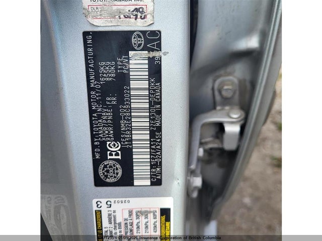 Продажа на аукционе авто 2008 Toyota Corolla Ce, vin: 2T1BR32E28C933022, номер лота: 40077233