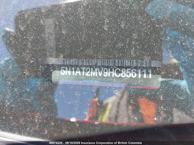 5N1AT2MV9HC856111 Nissan Rogue Sv/sl
