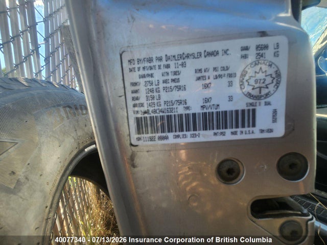 Продаж на аукціоні авто 2004 Jeep Liberty Sport, vin: 1J4GL48K34W163211, номер лоту: 40077340