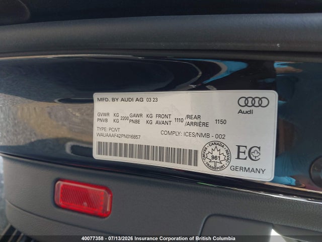 WAUAAAF42PN016857 Audi A4