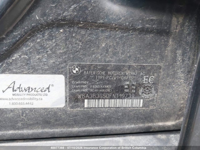 WBA3B3G50FNT19739 BMW 328I