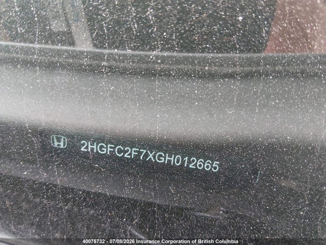 Продаж на аукціоні авто 2016 Honda Civic Ex, vin: 2HGFC2F7XGH012665, номер лоту: 40075732
