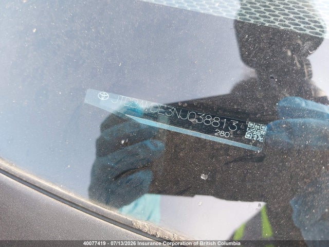 2022 Toyota Corolla Hybrid Base W/li Battery მანქანა იყიდება აუქციონზე, vin: JTDBAMDE3NJ038813, აუქციონის ნომერი: 40077419