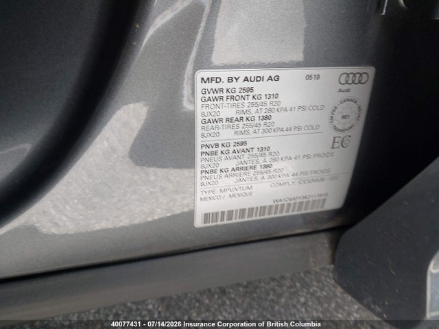Audi SQ5 2019 WA1C4AFY3K2117819 Image 9