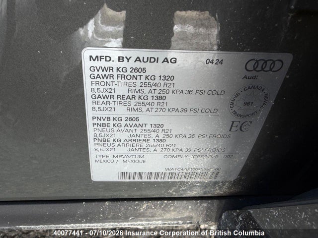 Audi SQ5 2024 WA1C4AFYXR2095960 Image 12